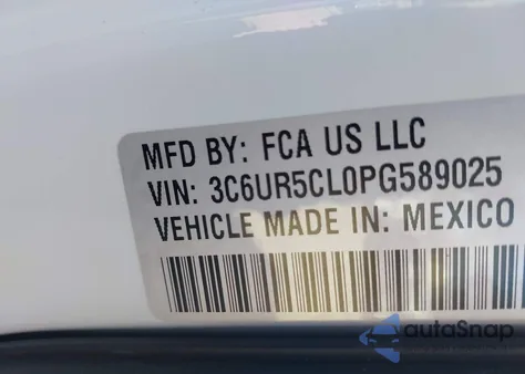 2023 Ram 2500 Tradesman 4X4 6'4 Box из США, поврежденный, VIN 3C6UR5CL0PG589025